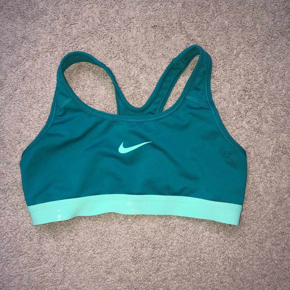 Teal Nike sports bra